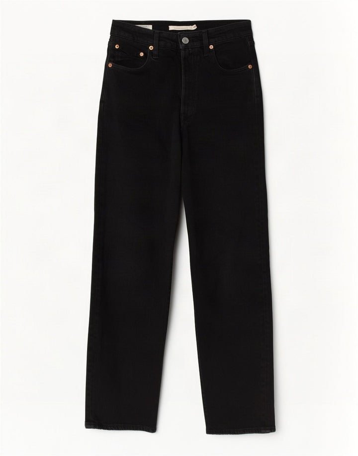 Jeans dritti Ribcage da donna Levi's W24 L27 cotone nero