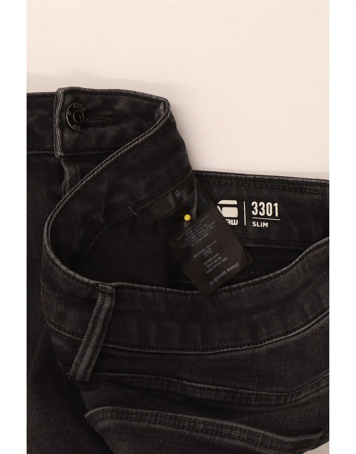 Jeans slim da uomo G-Star 3301 W32 L34 cotone nero