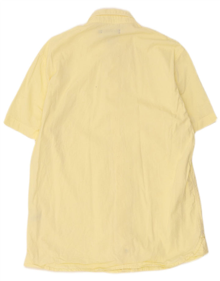 Camicia a maniche corte da uomo French Connection grande in cotone giallo