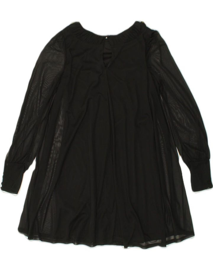 TOPSHOP Womens Tunic Top UK 8 Small Black Polyester | Vintage Topshop | Thrift | Second-Hand Topshop | Used Clothing | Messina Hembry 