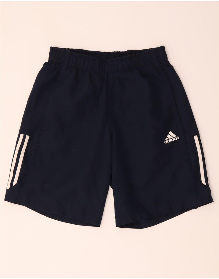 Pantaloncini sportivi Adidas Climalite da uomo piccoli in poliestere blu navy