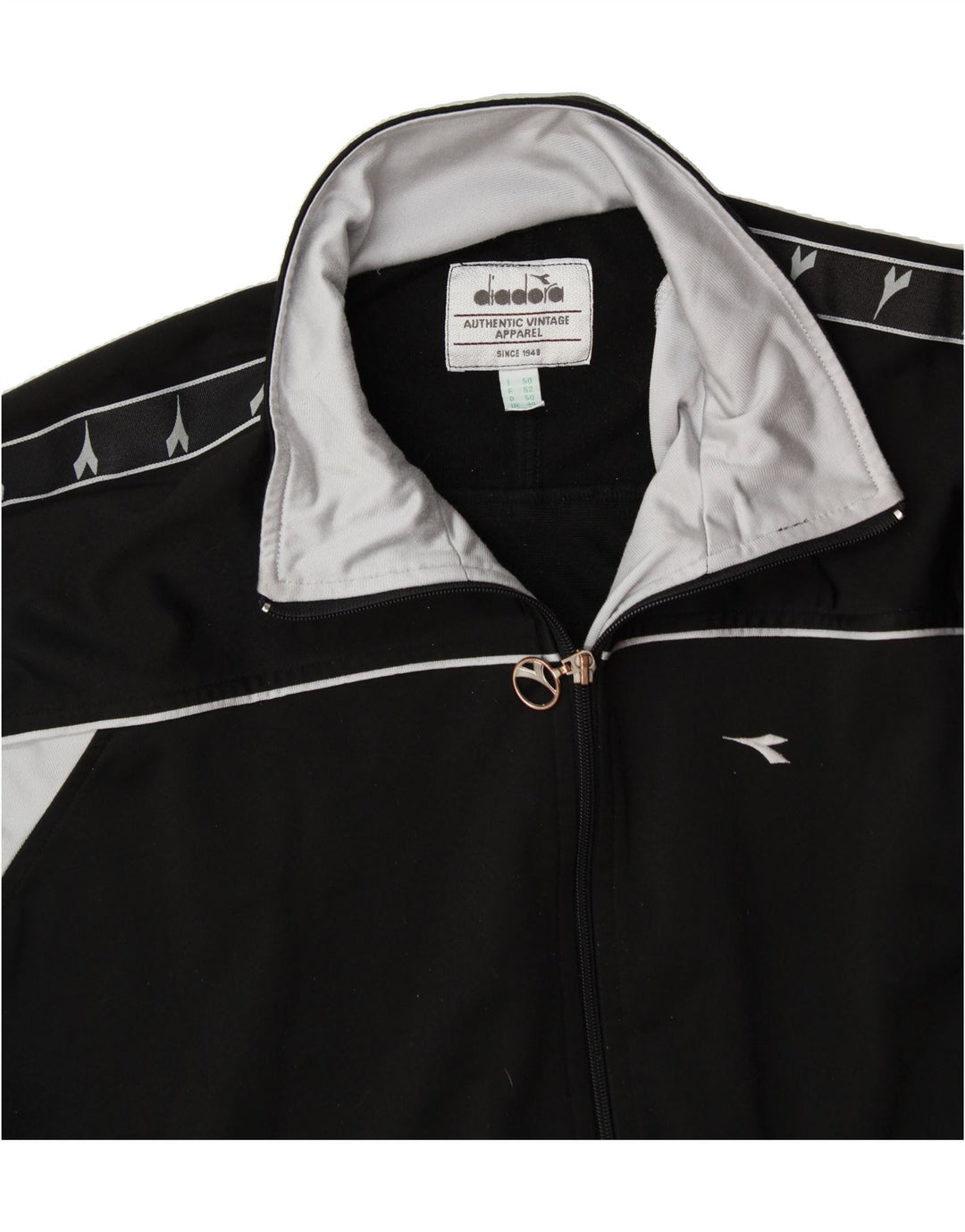 DIADORA Giacca da tuta grafica da uomo UK 40 Medium Black Colourblock