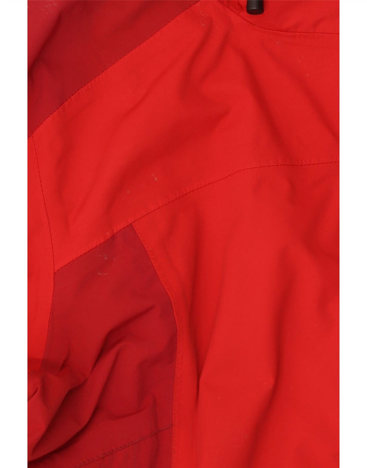 Giacca antipioggia con cappuccio grafica da donna Musto UK 14 Large Red Colourblock