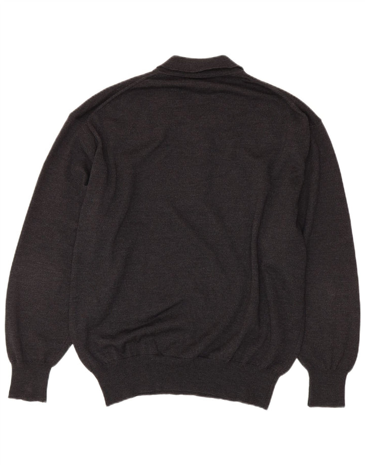 Maglione vintage da uomo con collo alto IT 54 XL Grigio