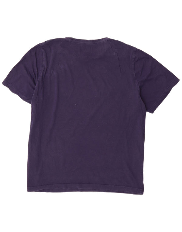 T-shirt grafica da uomo Puma Top XL in cotone blu navy