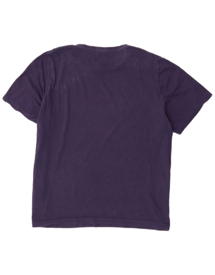 T-shirt grafica da uomo Puma Top XL in cotone blu navy