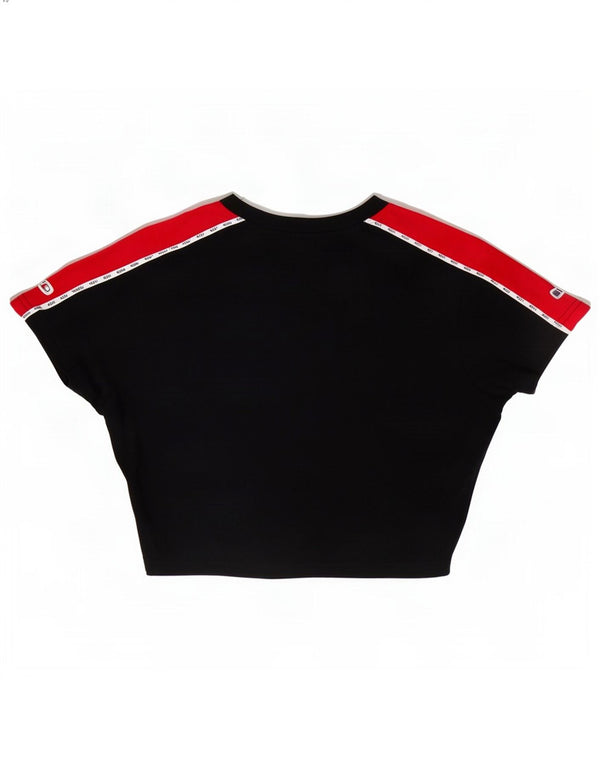 T-shirt grafica corta da donna Ellesse Top UK 10 Small Black Colourblock
