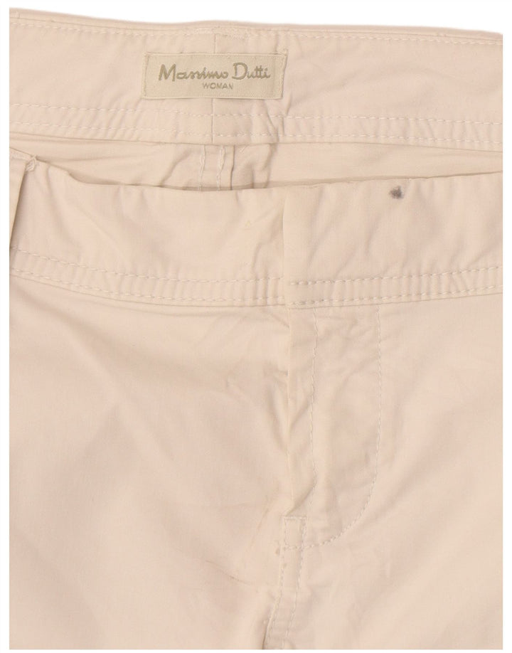 Pantaloni chino slim da donna Massimo Dutti W32 L29 bianchi