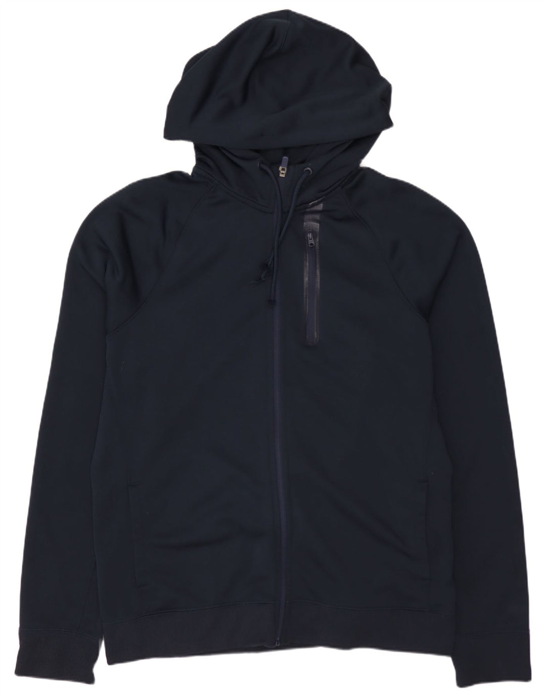 ABERCROMBIE & FITCH Maglione con cappuccio e zip da uomo 2XL poliestere blu navy