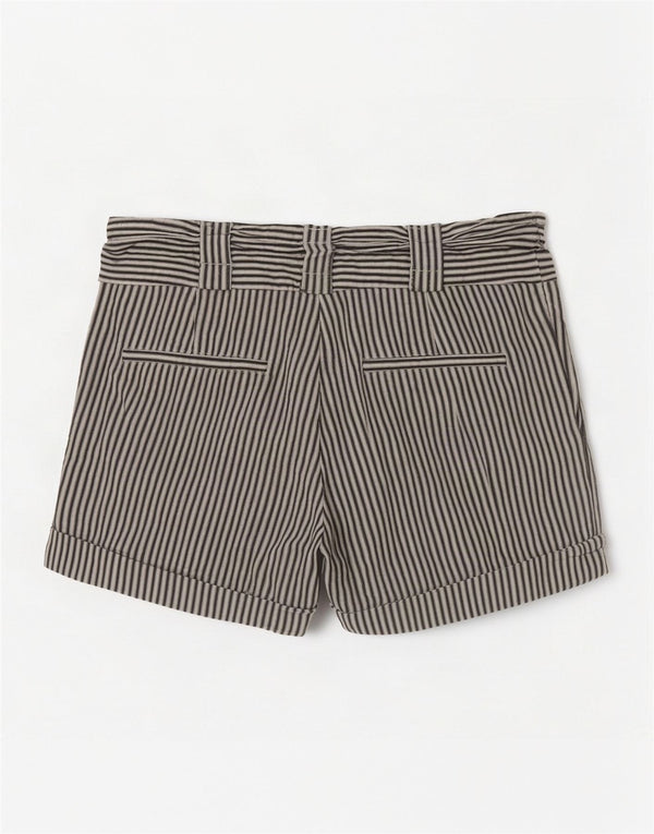 Oasis Womens Hot Pants UK 8 Small W28 White Pinstripe Cotton