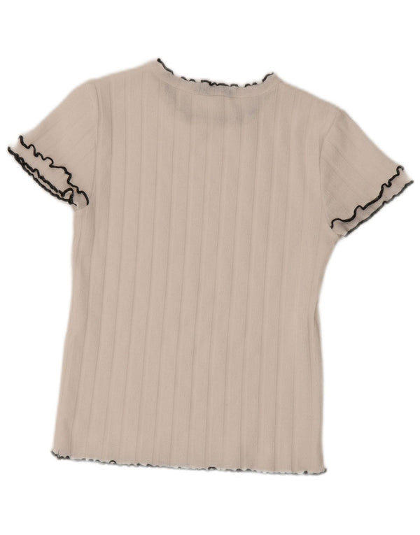T-shirt Zara da donna Top UK 12 bianca media