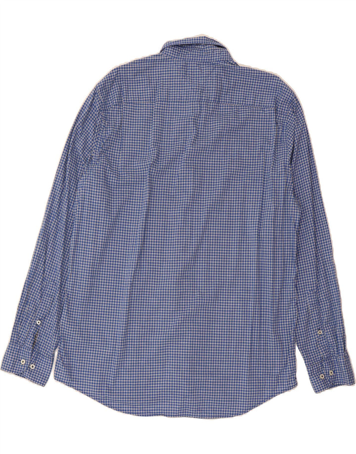 TOMMY HILFIGER Mens Regular Fit Shirt XL Blue Check Cotton Vintage Tommy Hilfiger and Second-Hand Tommy Hilfiger from Messina Hembry 