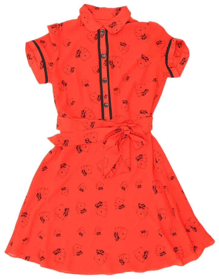 Abito a trapezio da donna per carte da gioco Myleene Klass UK 14 rosso medio