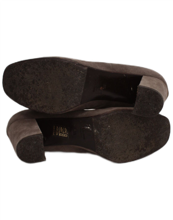 Tacchi con pompa in pelle scamosciata da donna Napoleoni, taglia UK 5, in pelle grigia
