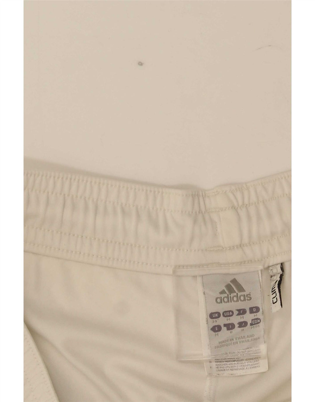 Pantaloncini sportivi Adidas da uomo in poliestere color block bianco medio