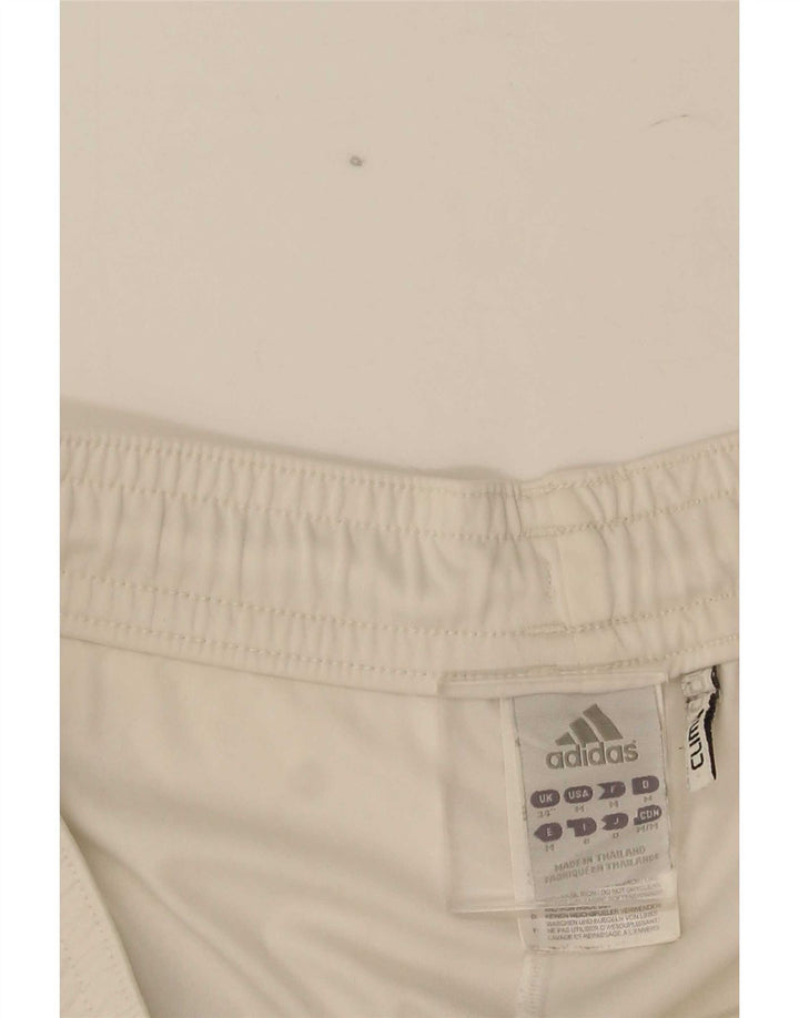 Pantaloncini sportivi Adidas da uomo in poliestere color block bianco medio