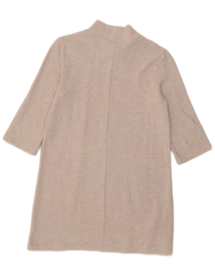 Abito maglione Zara da donna con maniche a 3/4 UK 14 Poliestere beige medio