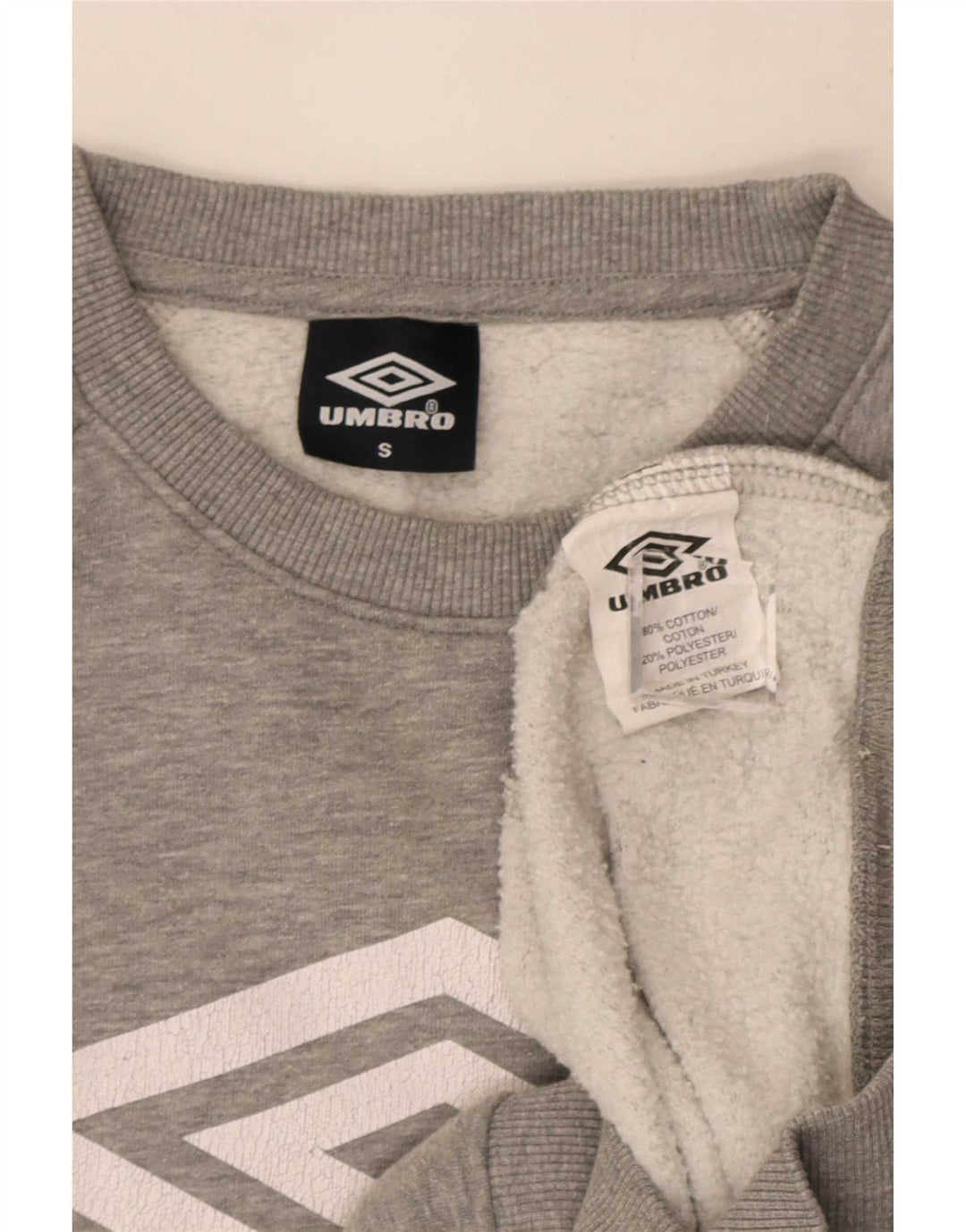 Felpa grafica da uomo Umbro Maglione piccolo cotone chiazzato grigio
