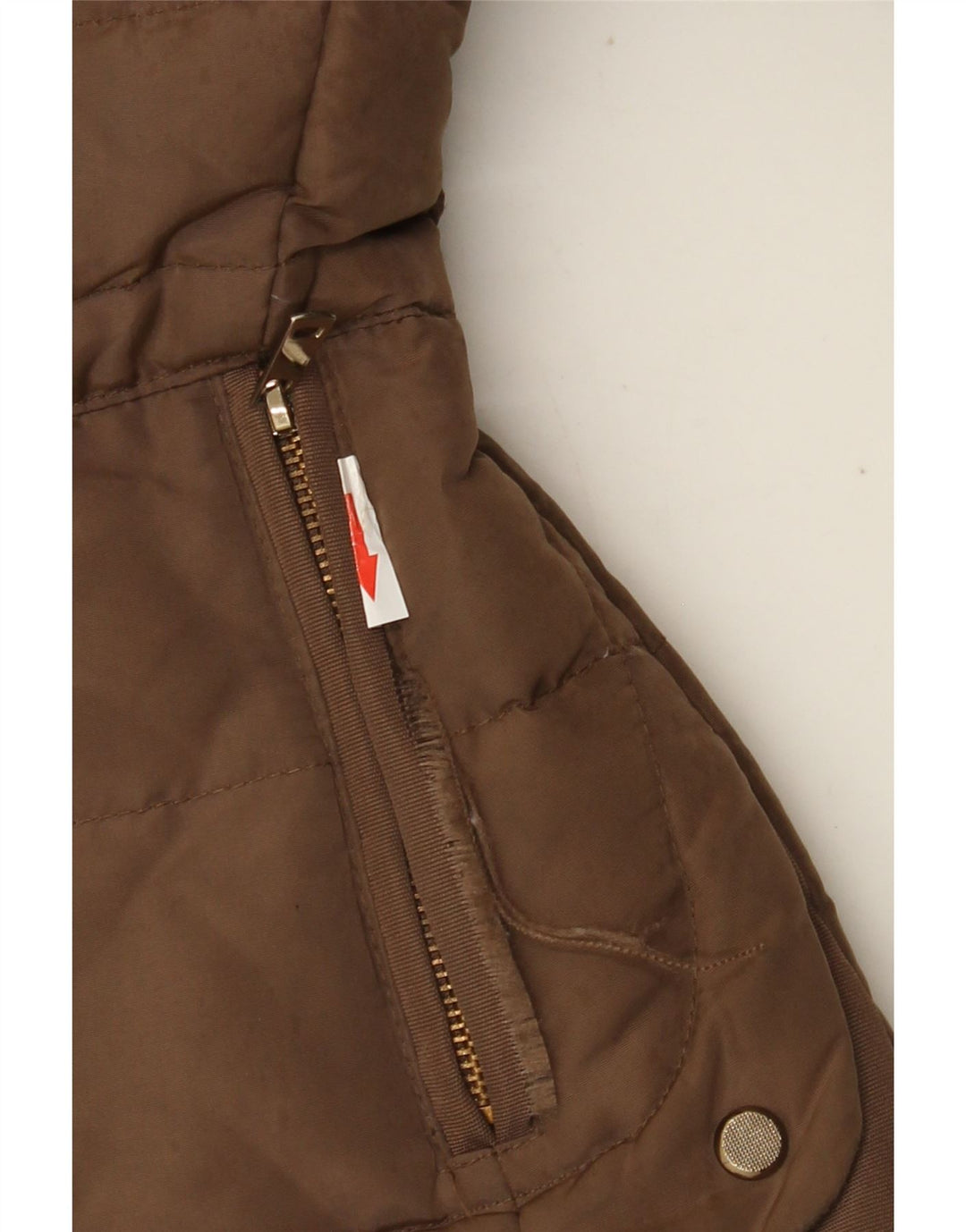 Giacca imbottita con cappuccio da donna Zara UK 14 Marrone medio