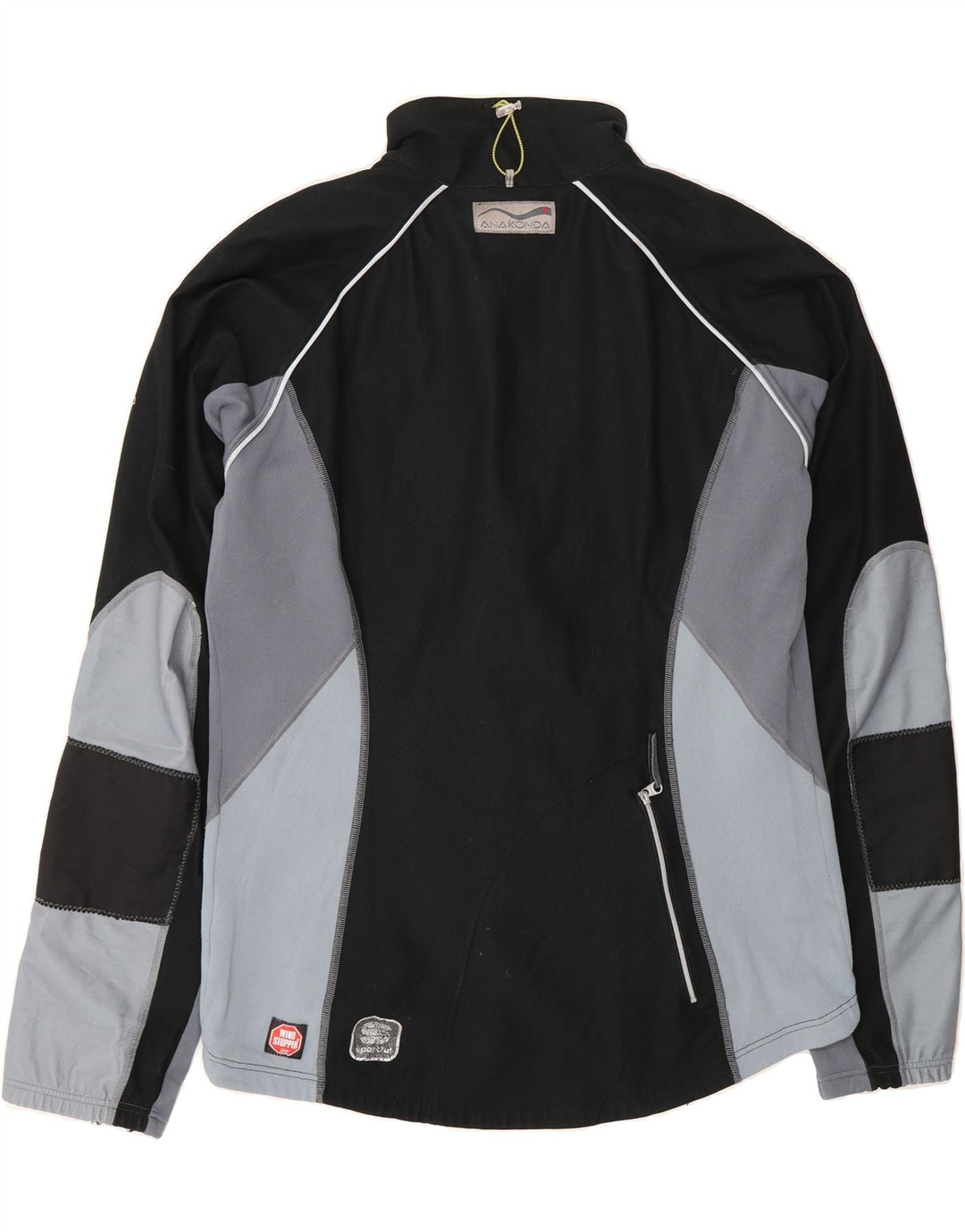 SPORTFUL Mens Tracksuit Top Jacket IT 54 XL Black Colourblock Polyester Vintage Sportful and Second-Hand Sportful from Messina Hembry 