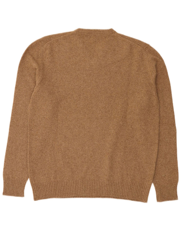 Maglione da uomo Seventy con scollo a V 2XL lana merino marrone
