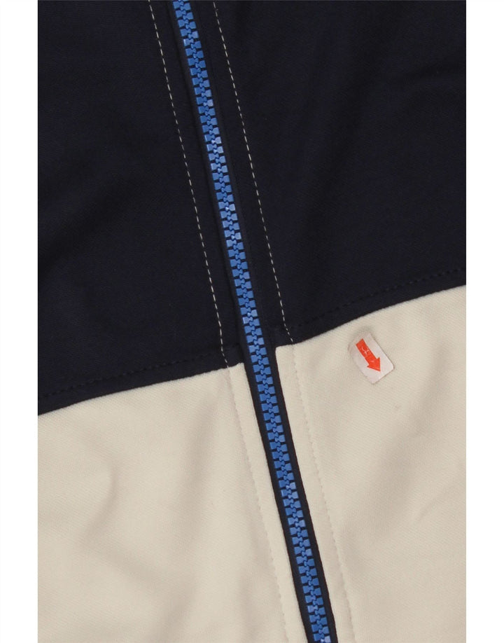 DIADORA Womens Tracksuit Top Jacket UK 16 Large Beige Colourblock