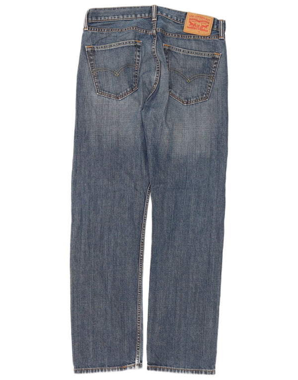 Levi's Mens Straight Jeans W33 L32 Blue Cotton