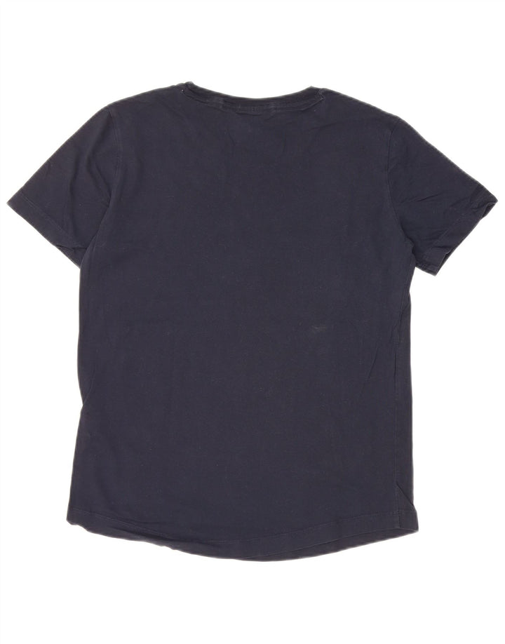 T-shirt grafica da donna Champion Top UK 14 Large in cotone blu navy
