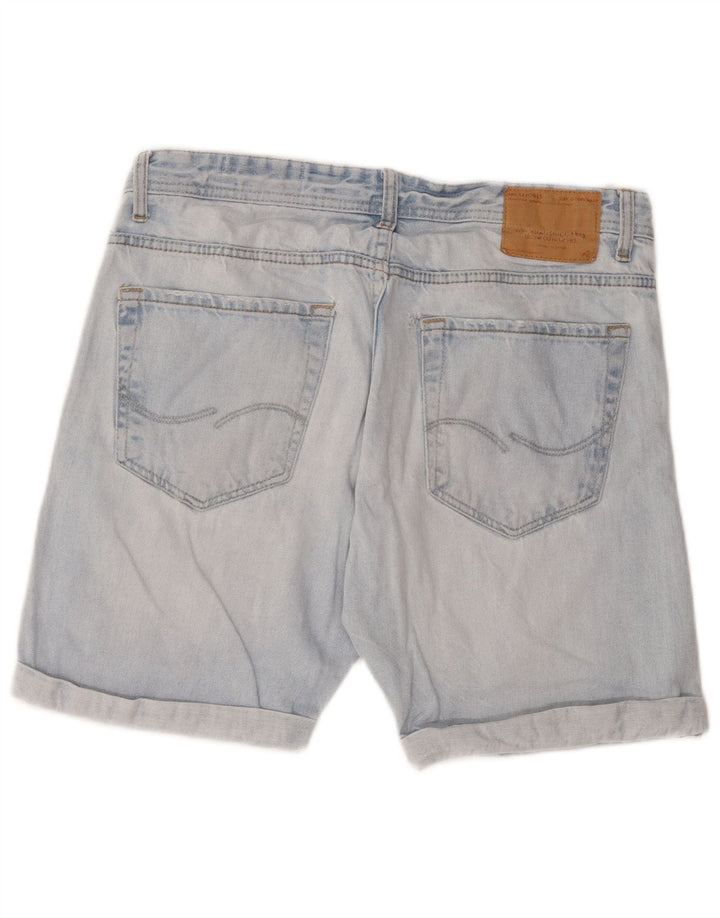 Pantaloncini di jeans da uomo Jack & Jones grandi W34 cotone blu