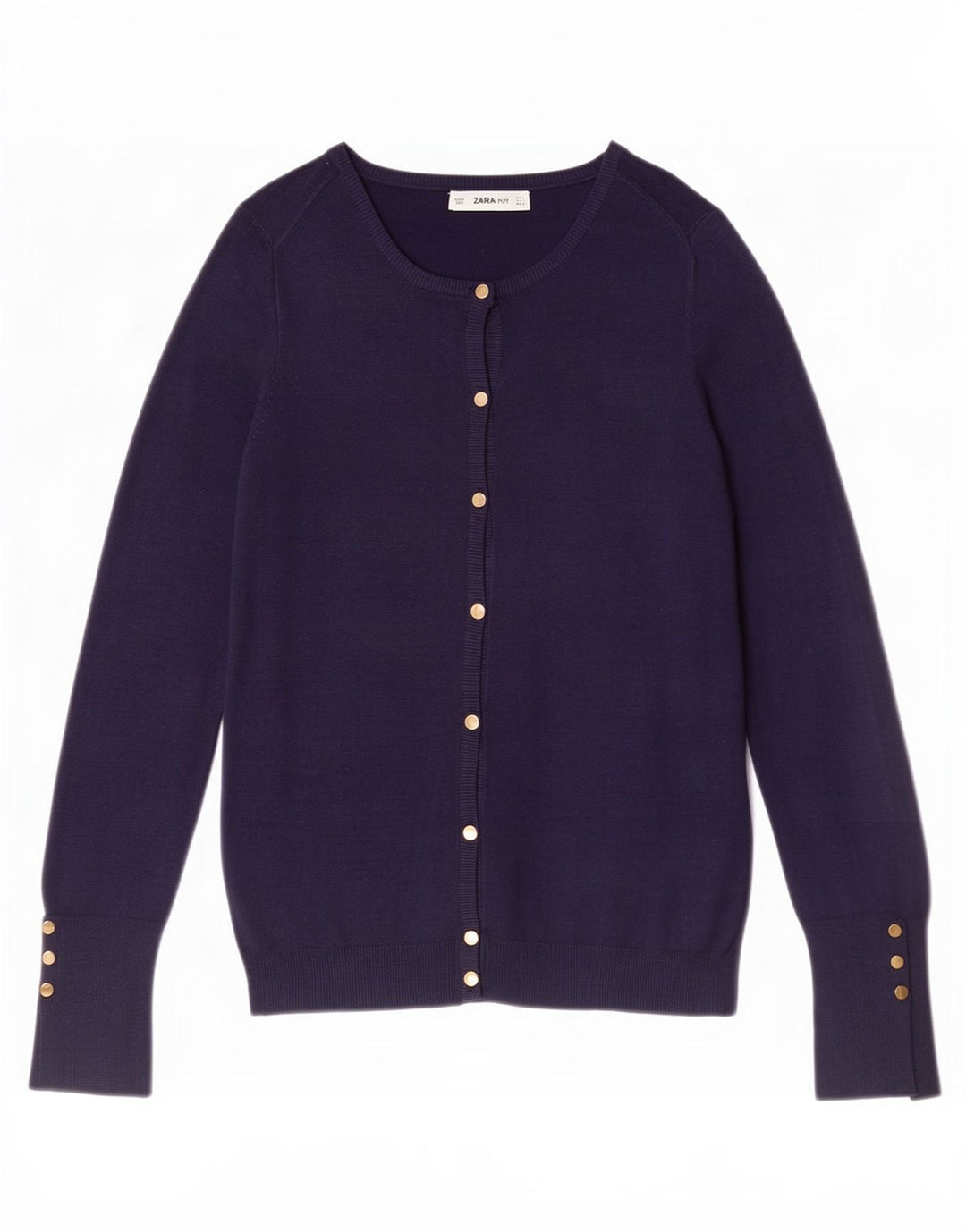 Maglione cardigan da donna Zara UK 14 grande blu navy