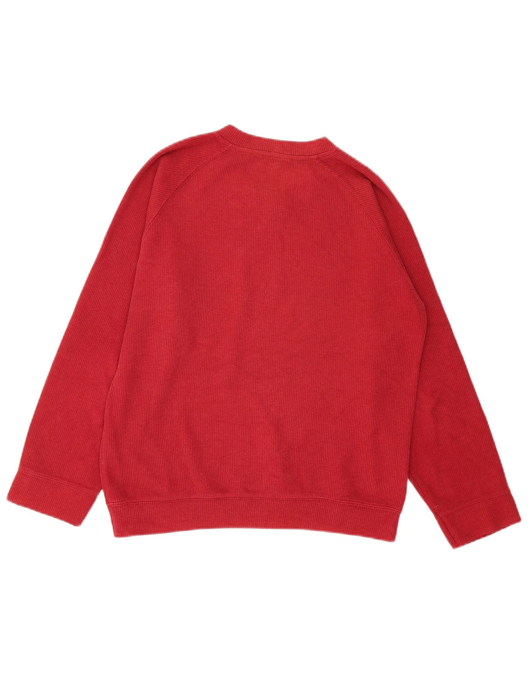 Maglione Zara da uomo con scollo a V grafico in cotone rosso medio
