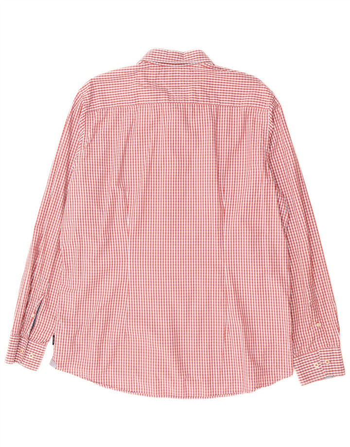 TOMMY HILFIGER Camicia slim fit da uomo 2XL Cotone a quadretti rosso