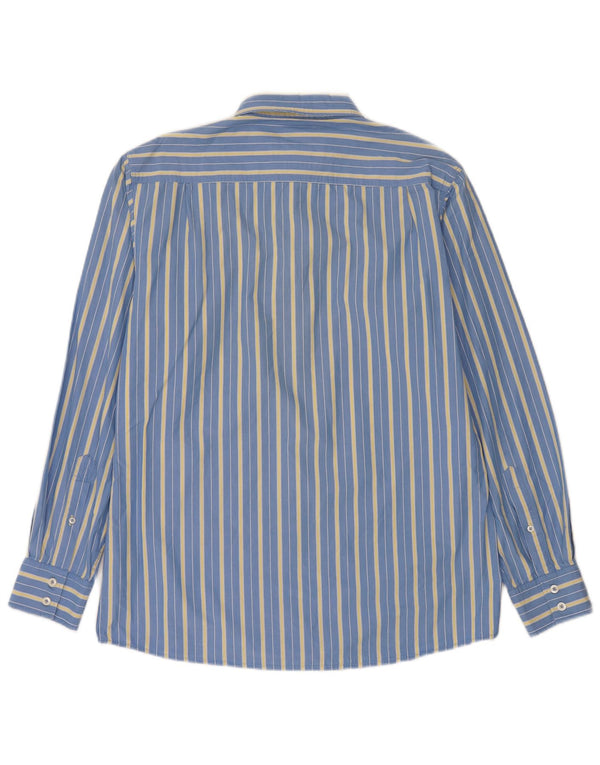 Crew Clothing Camicia da uomo su misura in cotone a righe grandi blu