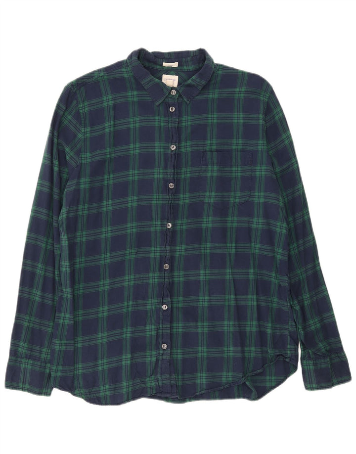 Camicia da donna J. Crew a quadri blu navy grandi