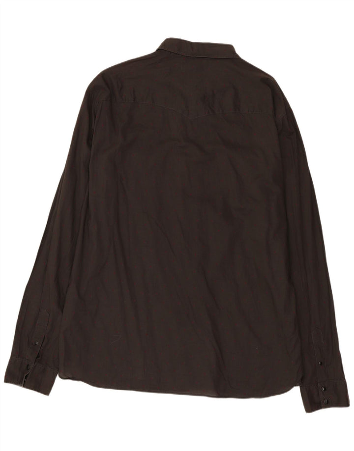 Camicia da uomo All Saints 2XL Cotone maculato grigio