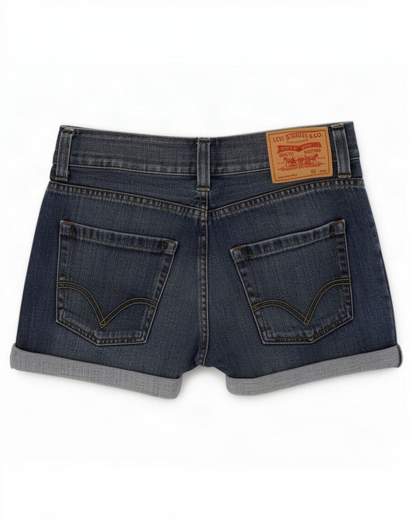 Levi's Pantaloncini di jeans 607 da donna UK 12 Medium W28 Blu Cotone