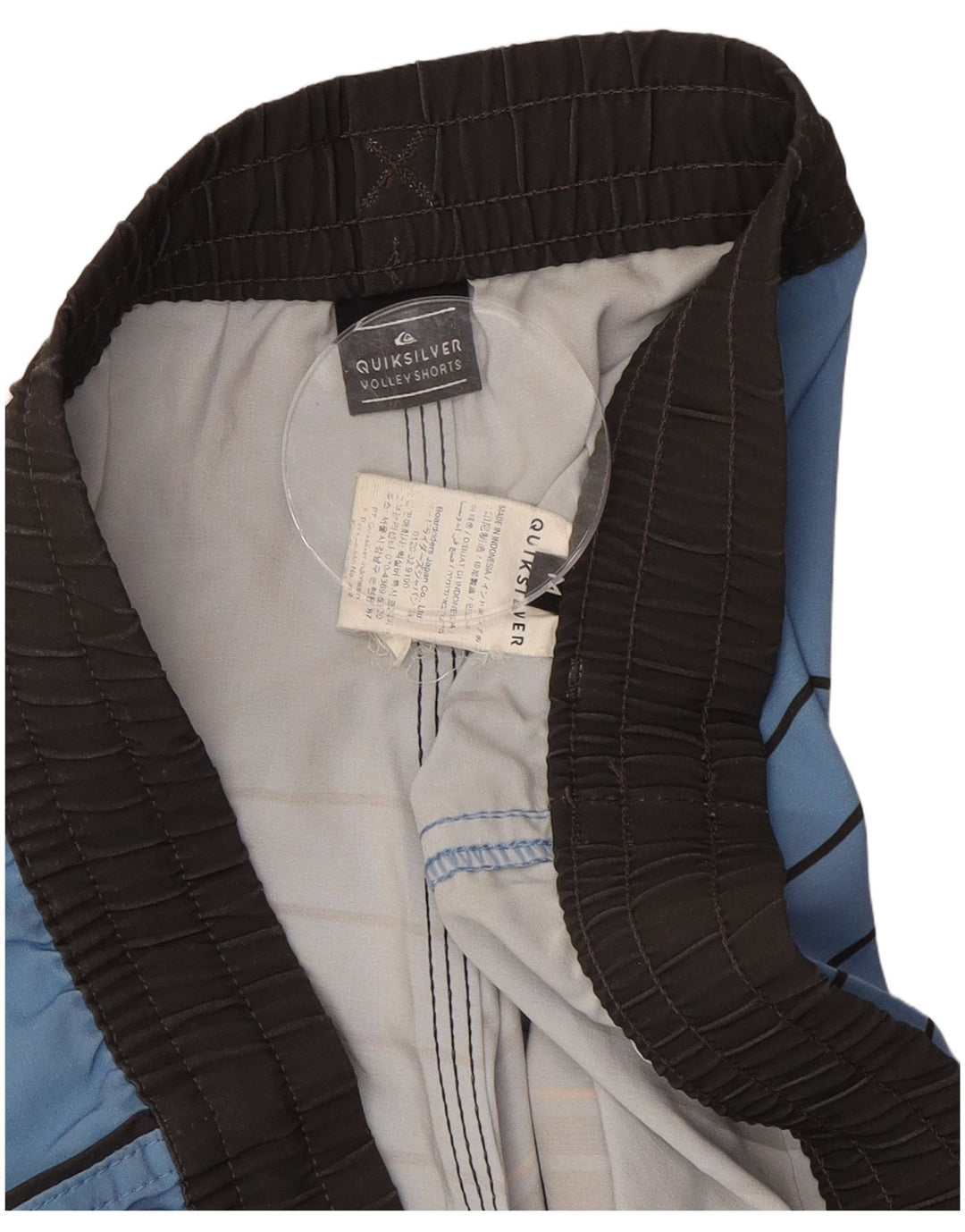 Pantaloncini da bagno da uomo Quiksilver a righe blu medio