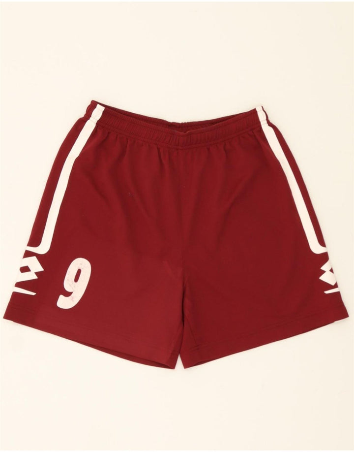 LOTTO Mens Graphic Sport Shorts UK 40/42 Large  Maroon Polyester Vintage Lotto and Second-Hand Lotto from Messina Hembry 