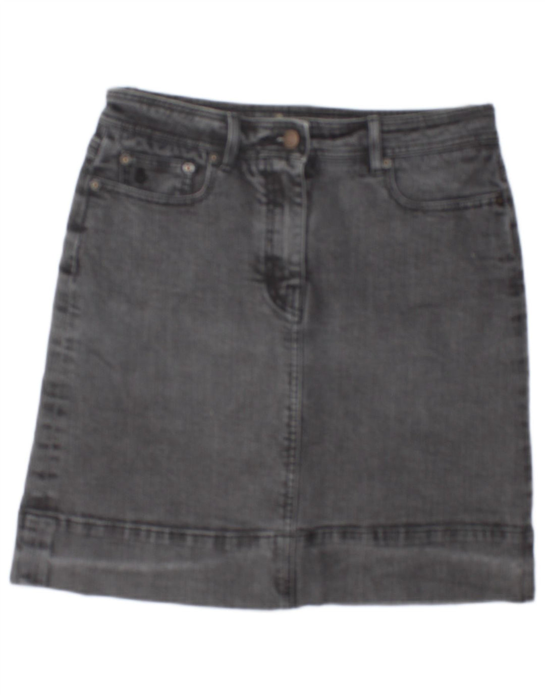 Gonna in denim da donna BODEN UK 12 media W30 grigia