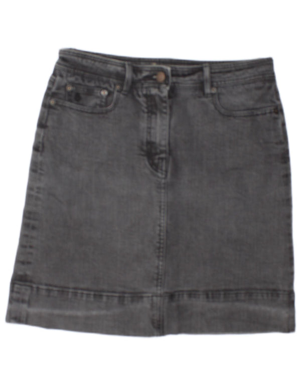 Gonna in denim da donna BODEN UK 12 media W30 grigia