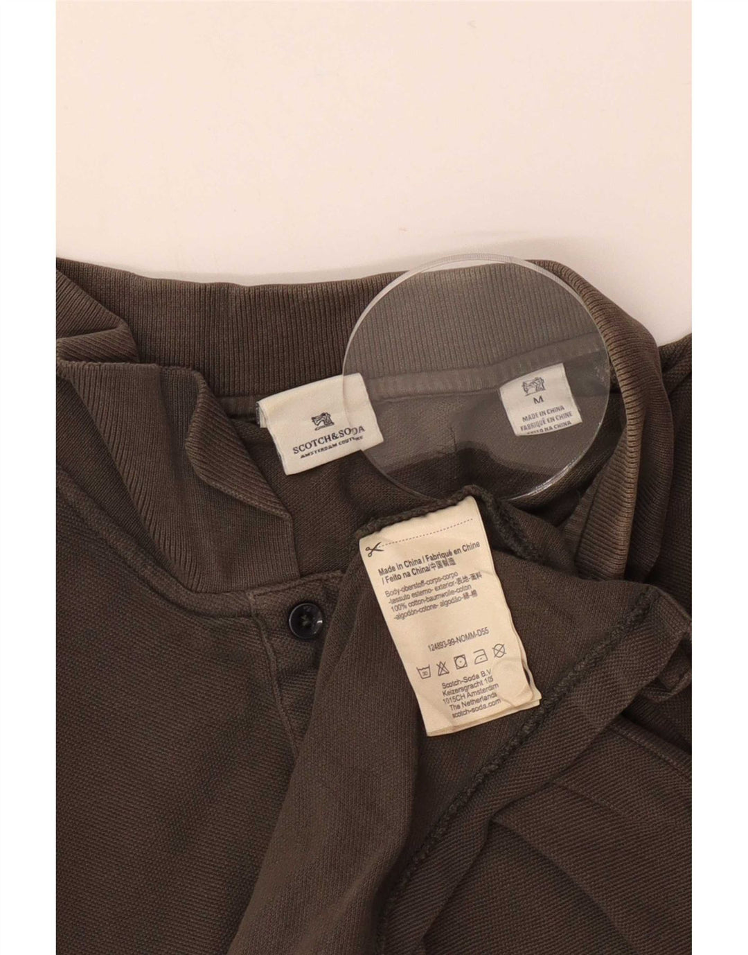 Polo da uomo Scotch & Soda in cotone marrone medio