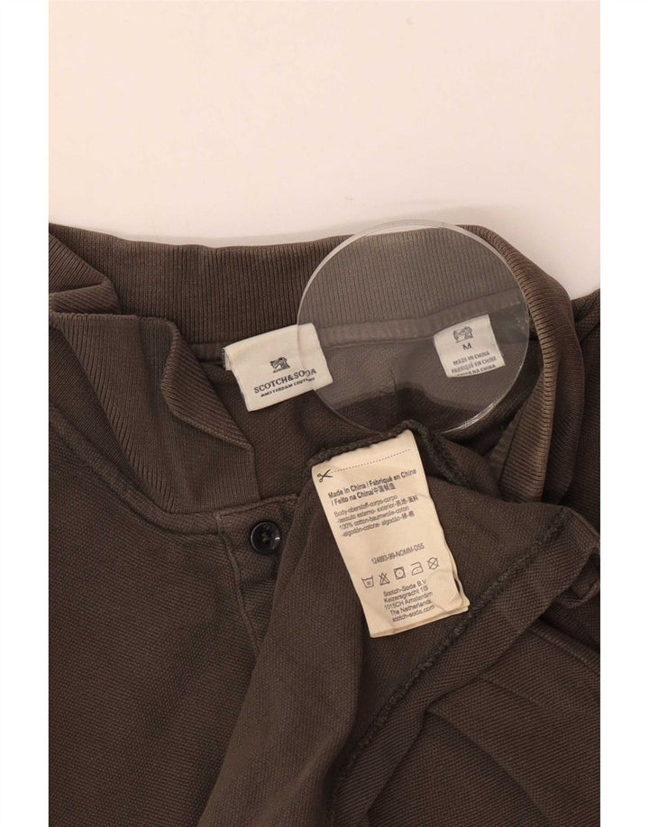 Polo da uomo Scotch & Soda in cotone marrone medio