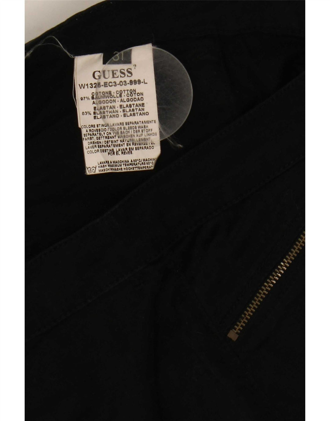 Pantaloni cargo bootcut da donna Guess W31 L32 cotone nero