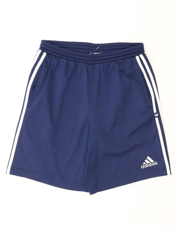 Pantaloncini sportivi Adidas da ragazzo 15-16 anni in poliestere blu navy