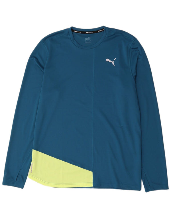 Maglia Puma da uomo a maniche lunghe XL blu color block