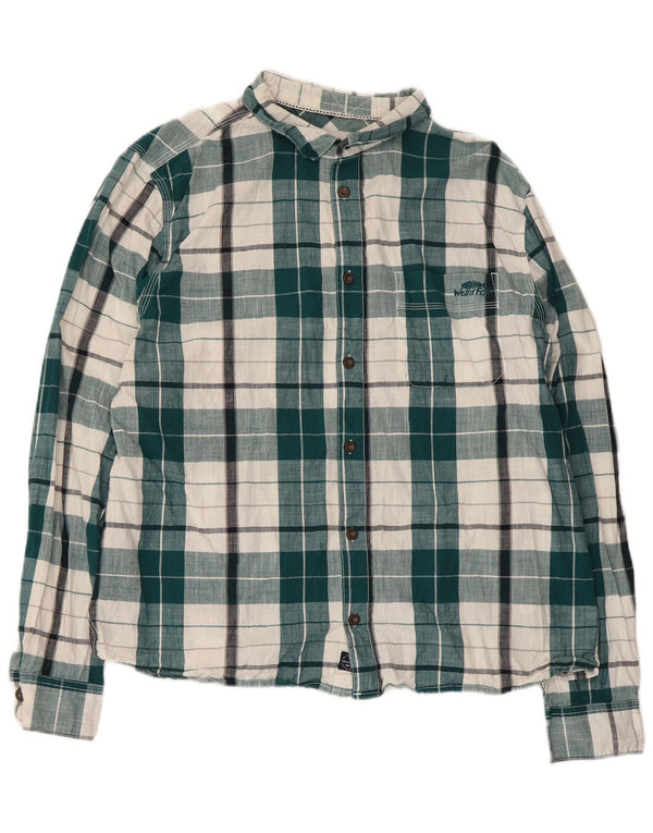 Camicia da uomo Weird Fish XL in cotone a quadri verdi