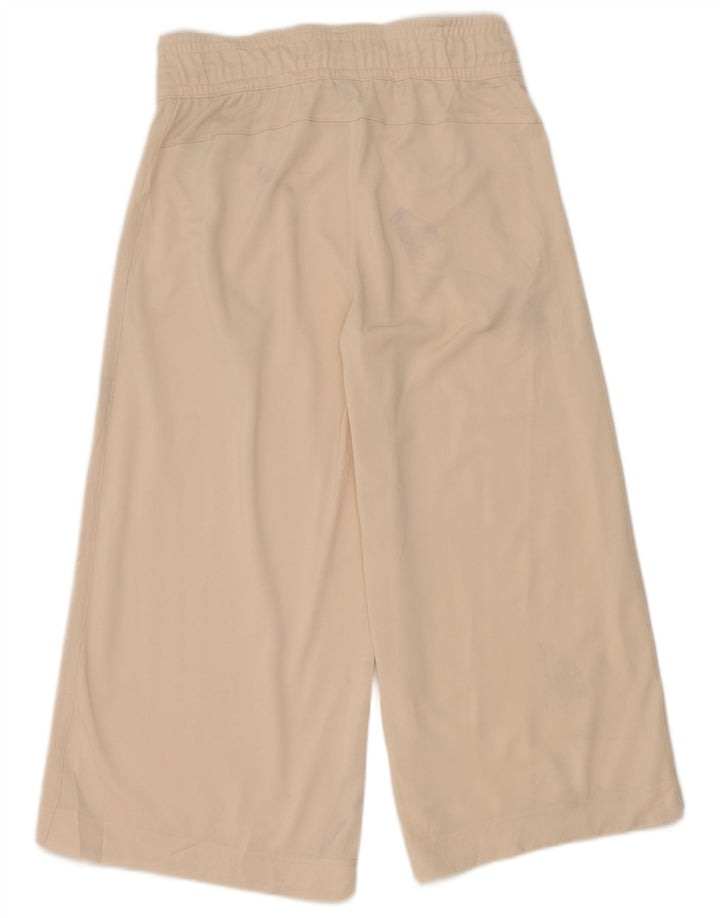 Pantaloni da tuta Adidas Capri da donna UK 8/10 Small Beige Poliestere