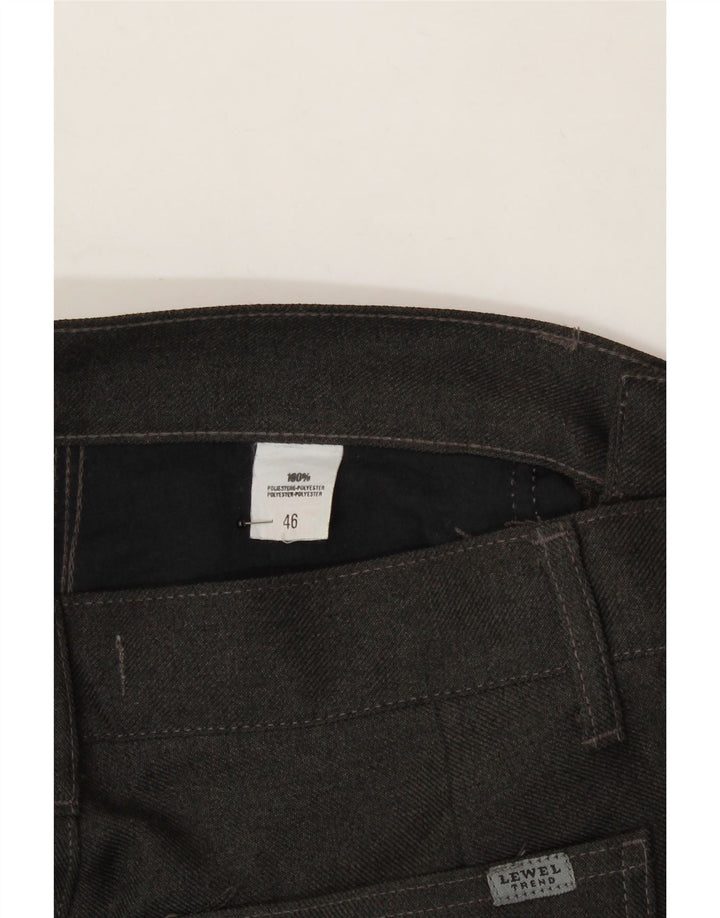 VINTAGE Womens Straight Casual Trousers IT 46 Large W30 L28 Grey Polyester Vintage Vintage and Second-Hand Vintage from Messina Hembry 