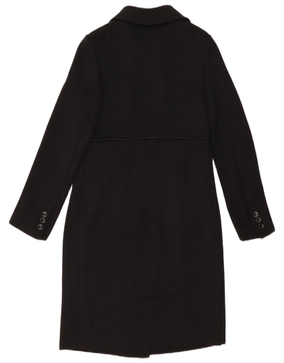 Cappotto doppiopetto da donna Luisa Spagnoli UK 10 piccolo in lana vergine nera