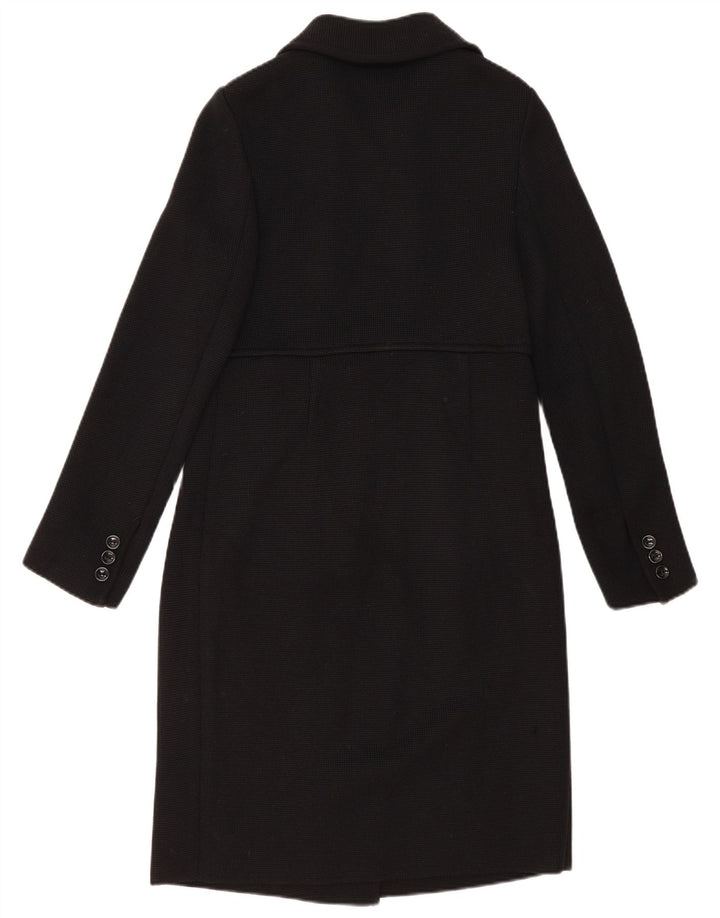 Cappotto doppiopetto da donna Luisa Spagnoli UK 10 piccolo in lana vergine nera
